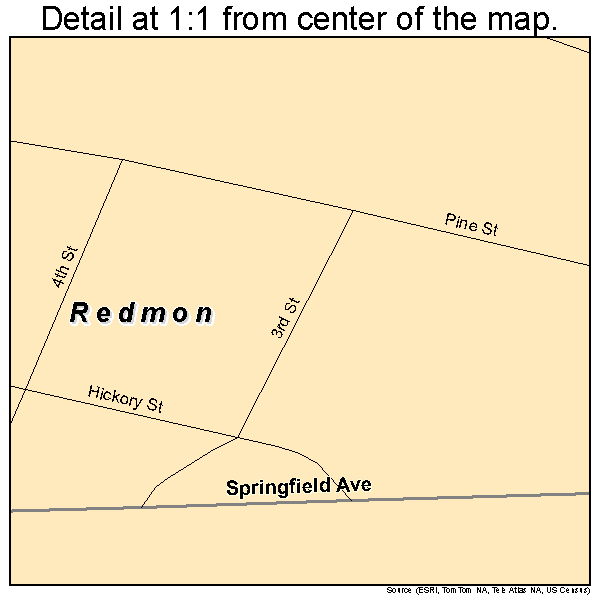 Redmon, Illinois road map detail