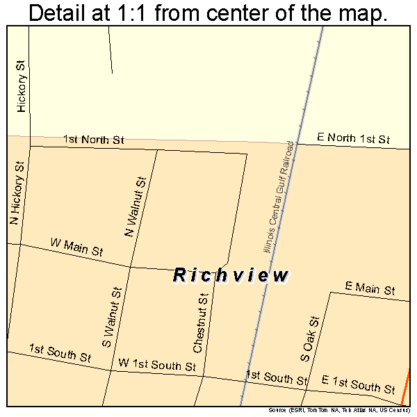 Richview, Illinois road map detail