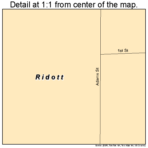 Ridott, Illinois road map detail