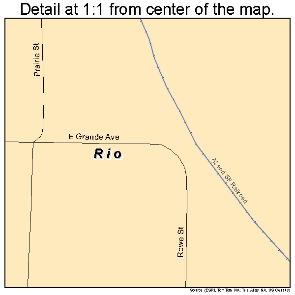 Rio, Illinois road map detail