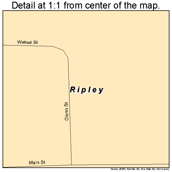 Ripley, Illinois road map detail
