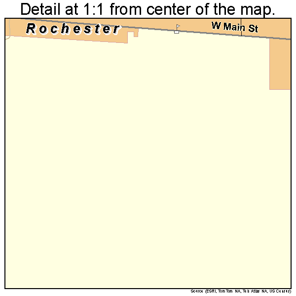 Rochester, Illinois road map detail