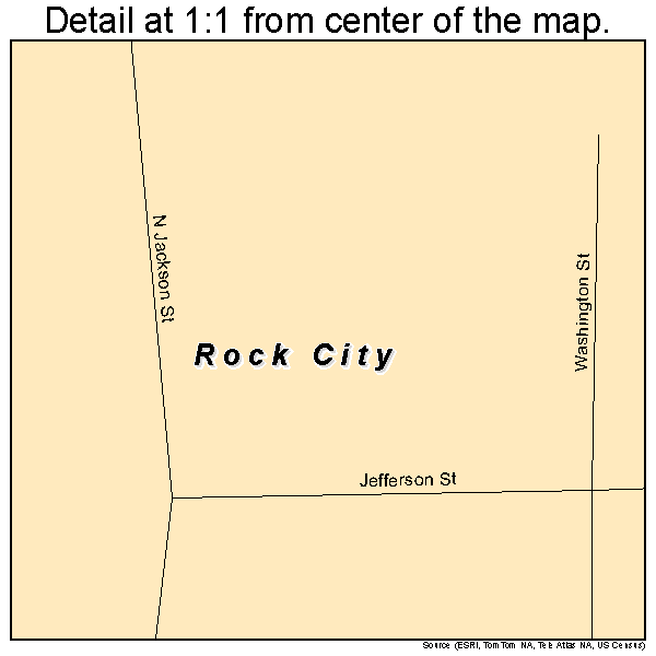 Rock City, Illinois road map detail
