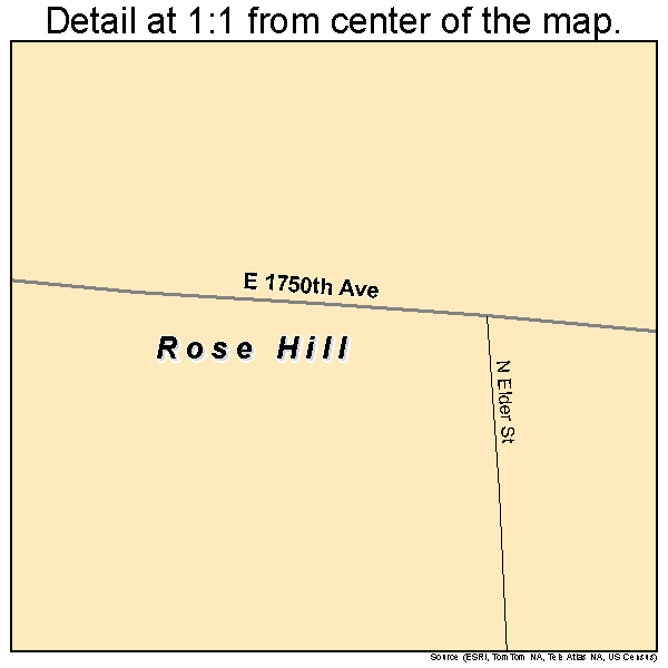 Rose Hill, Illinois road map detail