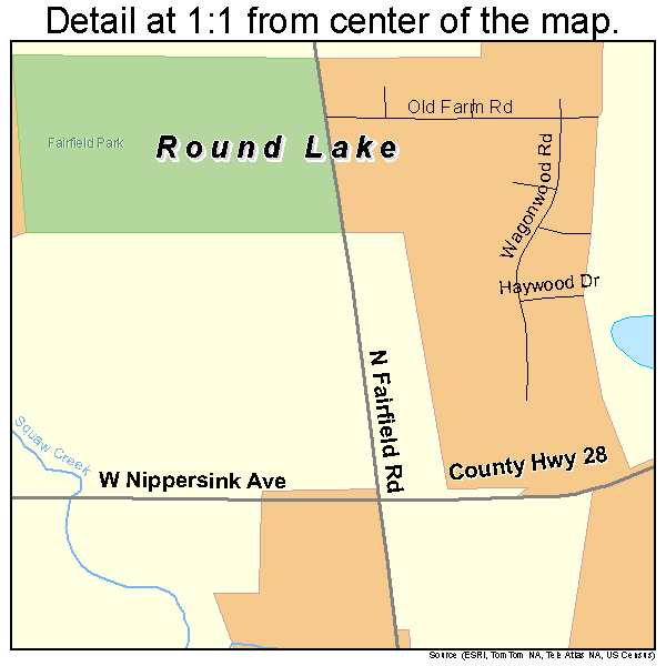 Round Lake, Illinois road map detail