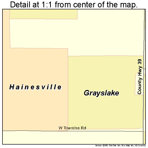 Round Lake Park, Illinois road map detail
