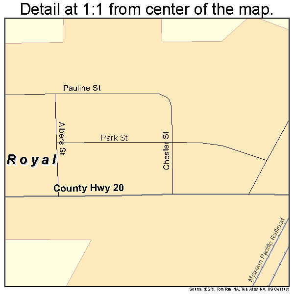 Royal, Illinois road map detail