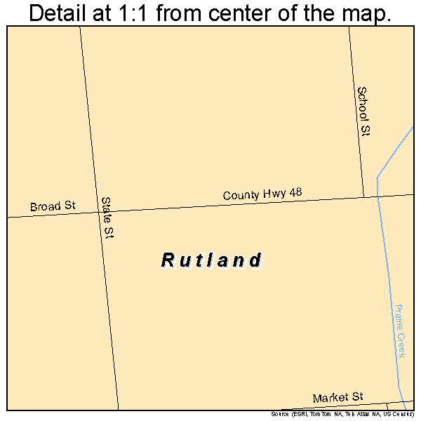 Rutland, Illinois road map detail