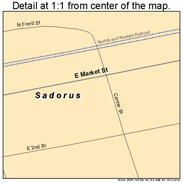 Sadorus, Illinois road map detail