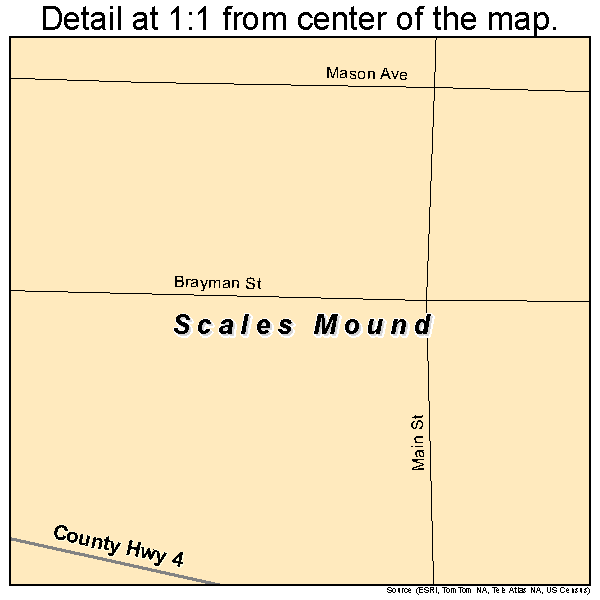 Scales Mound, Illinois road map detail
