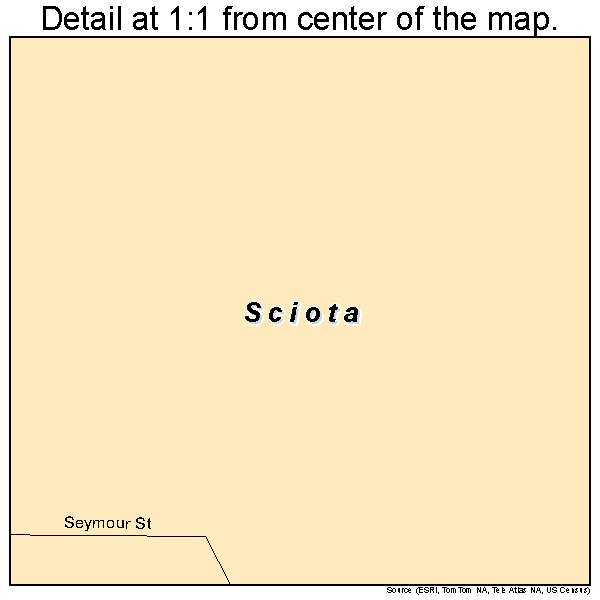 Sciota, Illinois road map detail