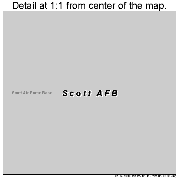 Scott AFB, Illinois road map detail