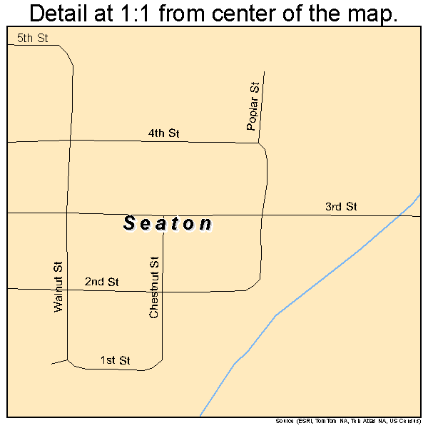 Seaton, Illinois road map detail