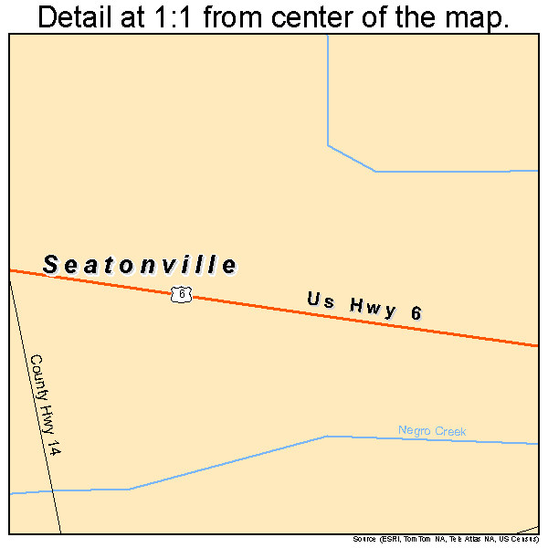 Seatonville, Illinois road map detail