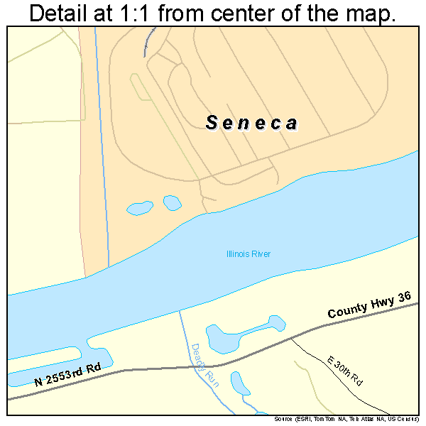 Seneca, Illinois road map detail
