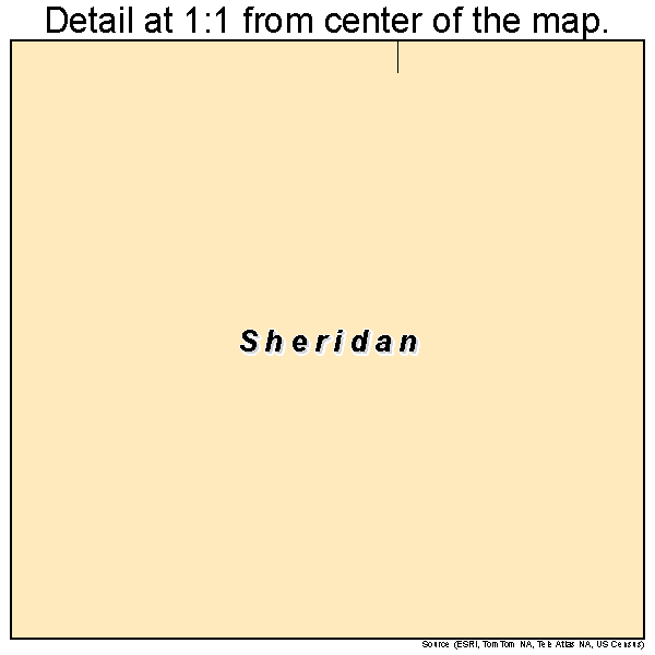 Sheridan, Illinois road map detail