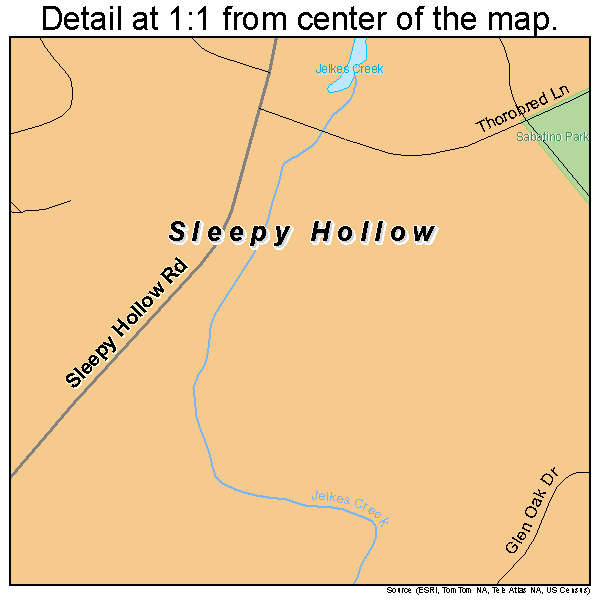 Sleepy Hollow, Illinois road map detail
