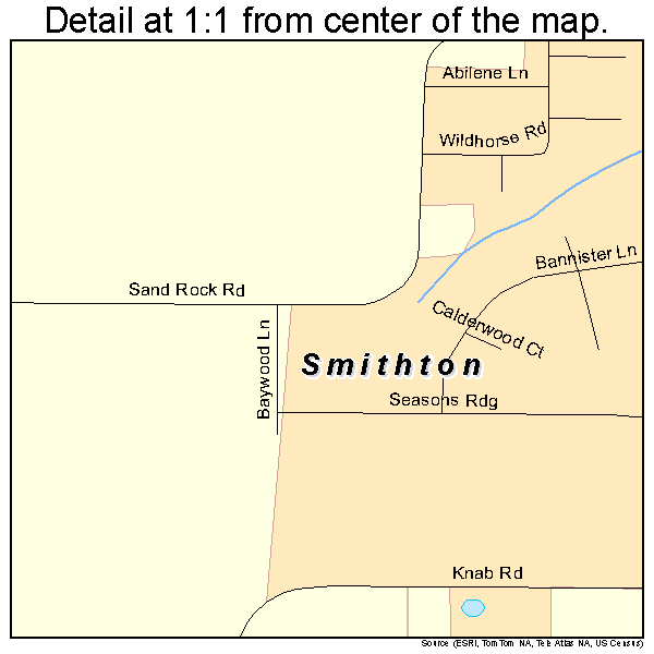 Smithton, Illinois road map detail