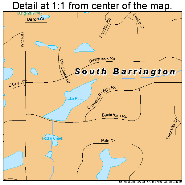 South Barrington, Illinois road map detail