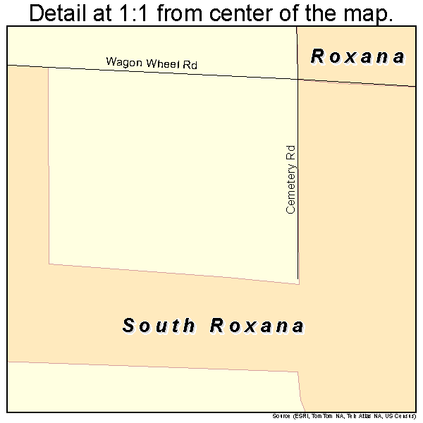South Roxana, Illinois road map detail
