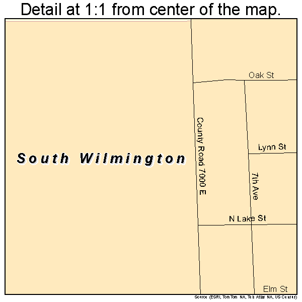 South Wilmington, Illinois road map detail