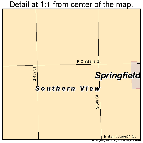 Southern View, Illinois road map detail