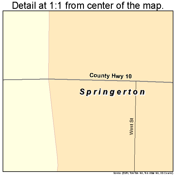 Springerton, Illinois road map detail
