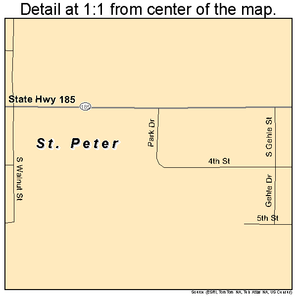 St. Peter, Illinois road map detail