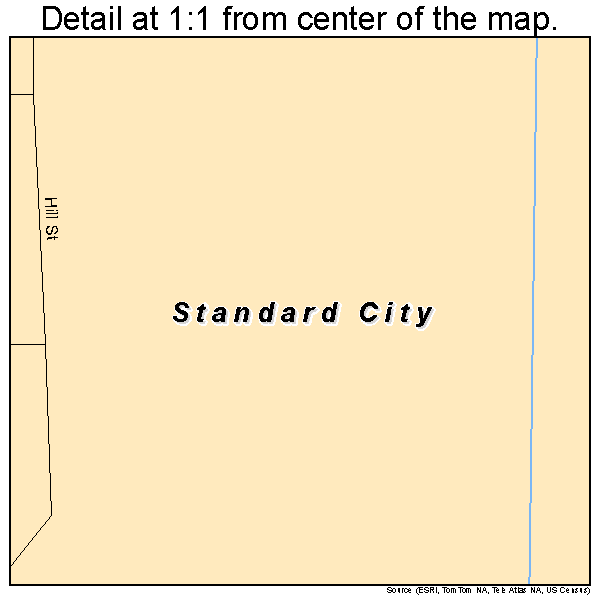 Standard City, Illinois road map detail
