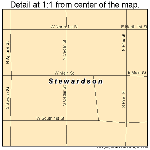 Stewardson, Illinois road map detail
