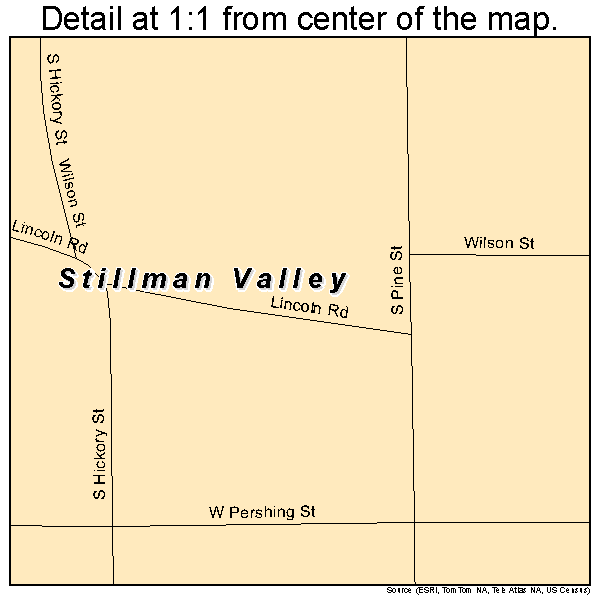 Stillman Valley, Illinois road map detail