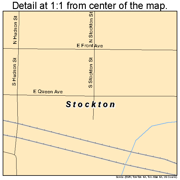 Stockton, Illinois road map detail