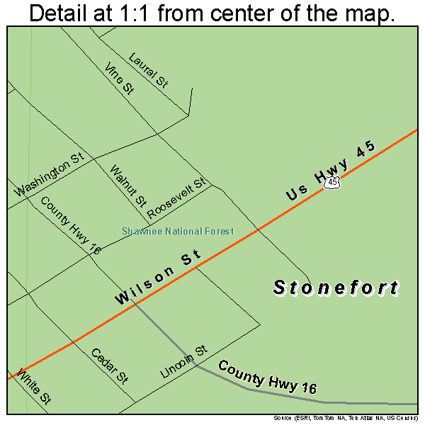 Stonefort, Illinois road map detail