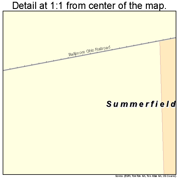 Summerfield, Illinois road map detail