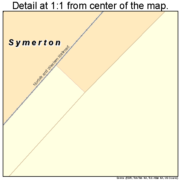 Symerton, Illinois road map detail