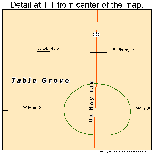 Table Grove, Illinois road map detail
