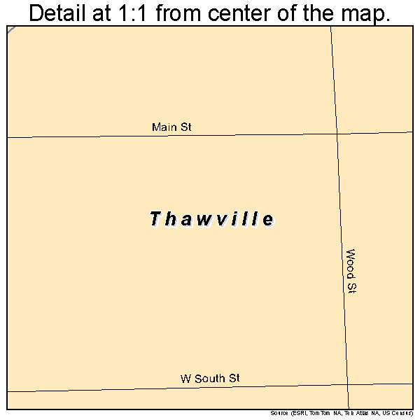Thawville, Illinois road map detail