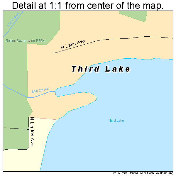 Third Lake, Illinois road map detail