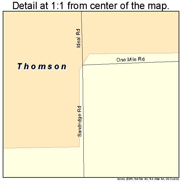 Thomson, Illinois road map detail
