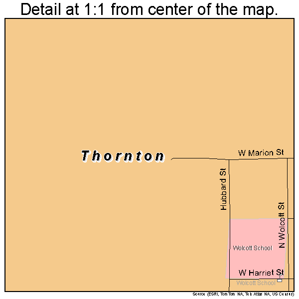 Thornton, Illinois road map detail