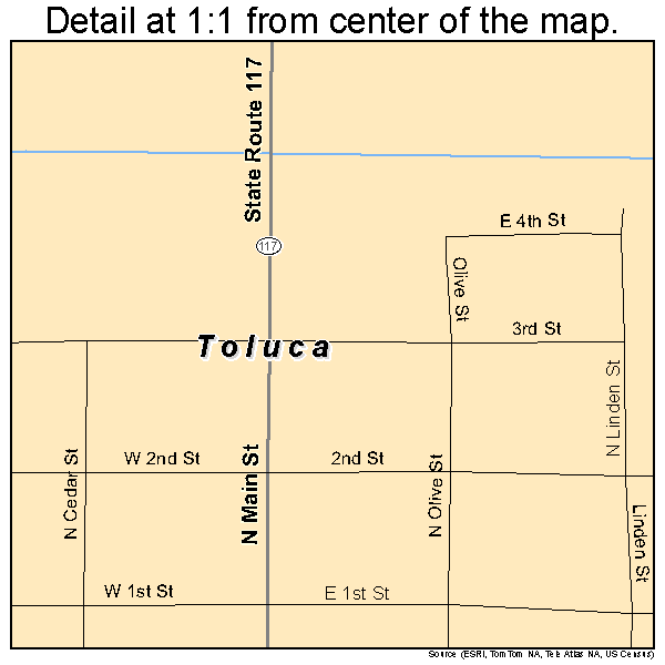 Toluca, Illinois road map detail