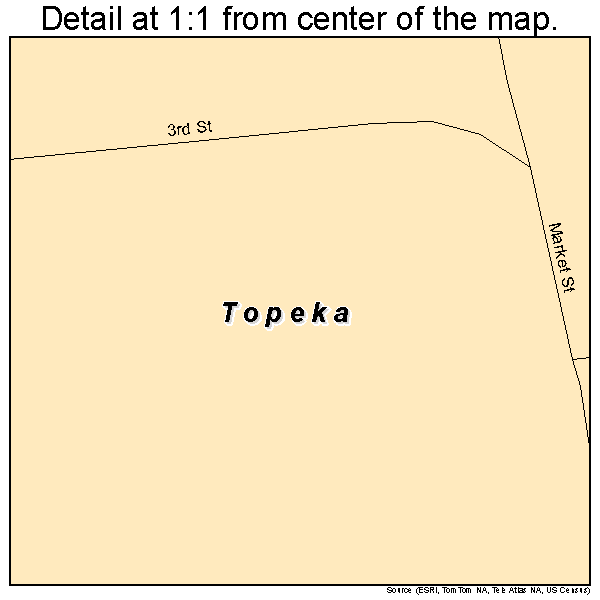 Topeka, Illinois road map detail
