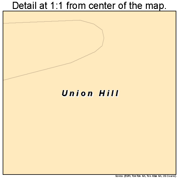Union Hill, Illinois road map detail