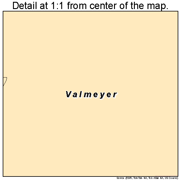 Valmeyer, Illinois road map detail