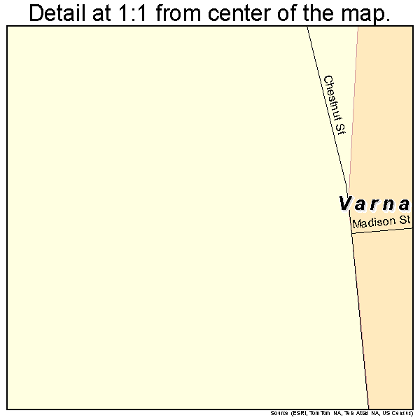 Varna, Illinois road map detail