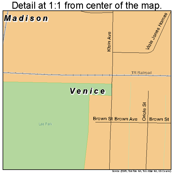 Venice, Illinois road map detail