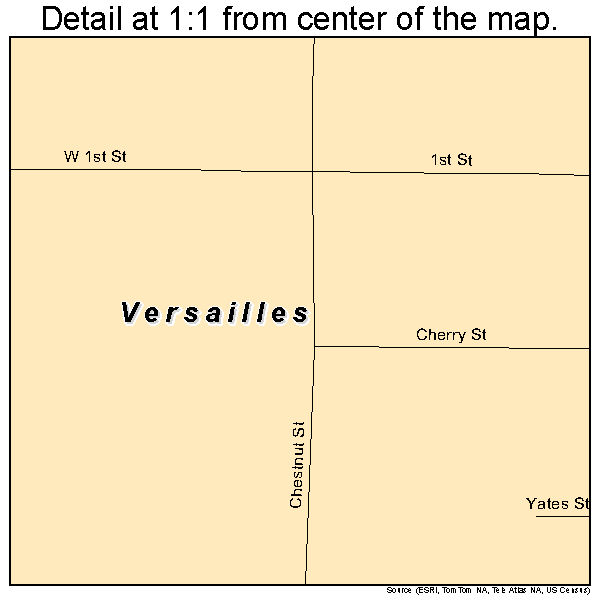 Versailles, Illinois road map detail