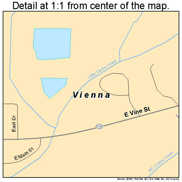 Vienna, Illinois road map detail