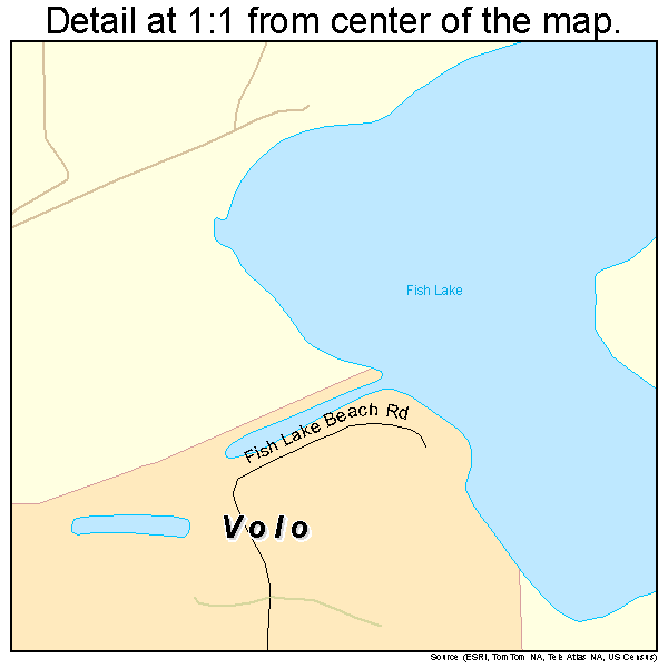 Volo, Illinois road map detail