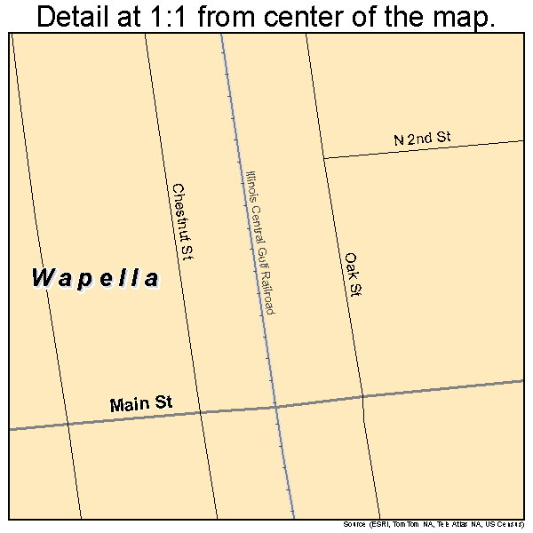 Wapella, Illinois road map detail